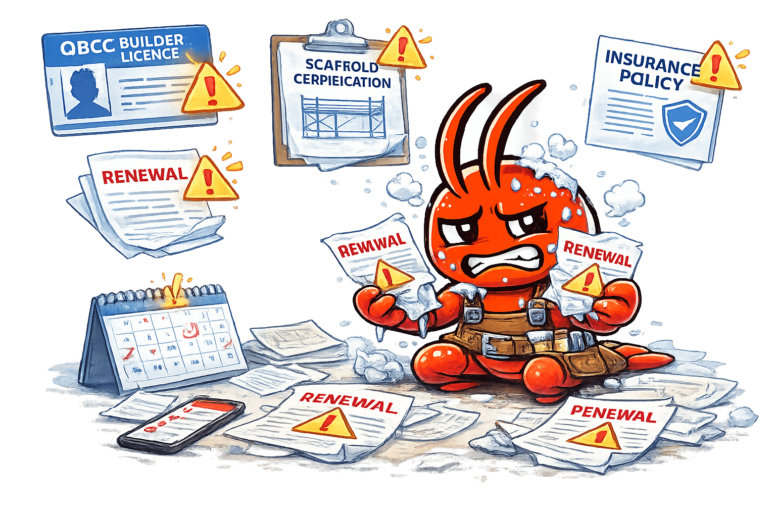 AI agents for Melbourne carpenters - Licence and Insurance Renewals Slip