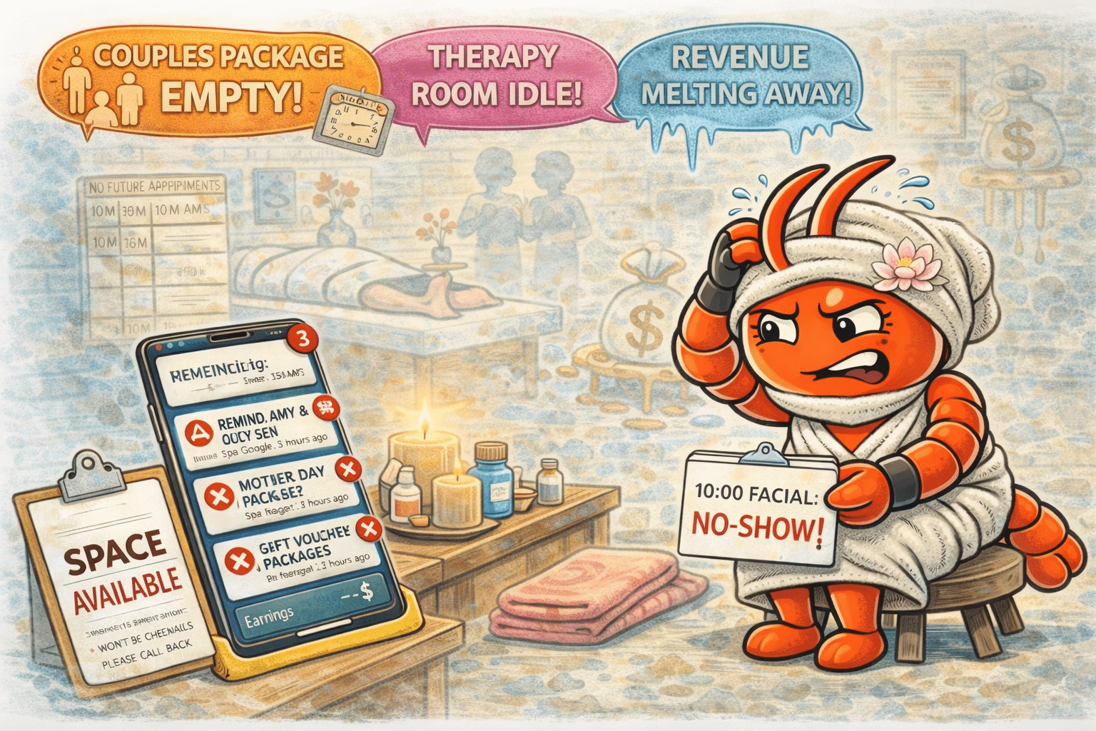 AI agents for Melbourne day spas - No-Shows Cost You Therapist Time and Revenue