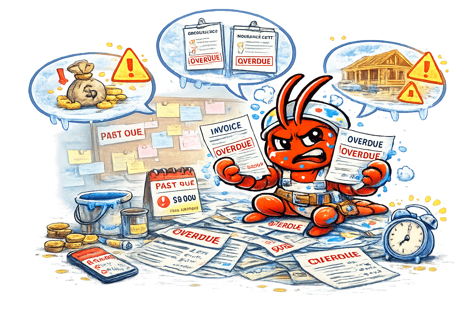 AI agents for Melbourne painters - Unpaid Invoices Stack Up